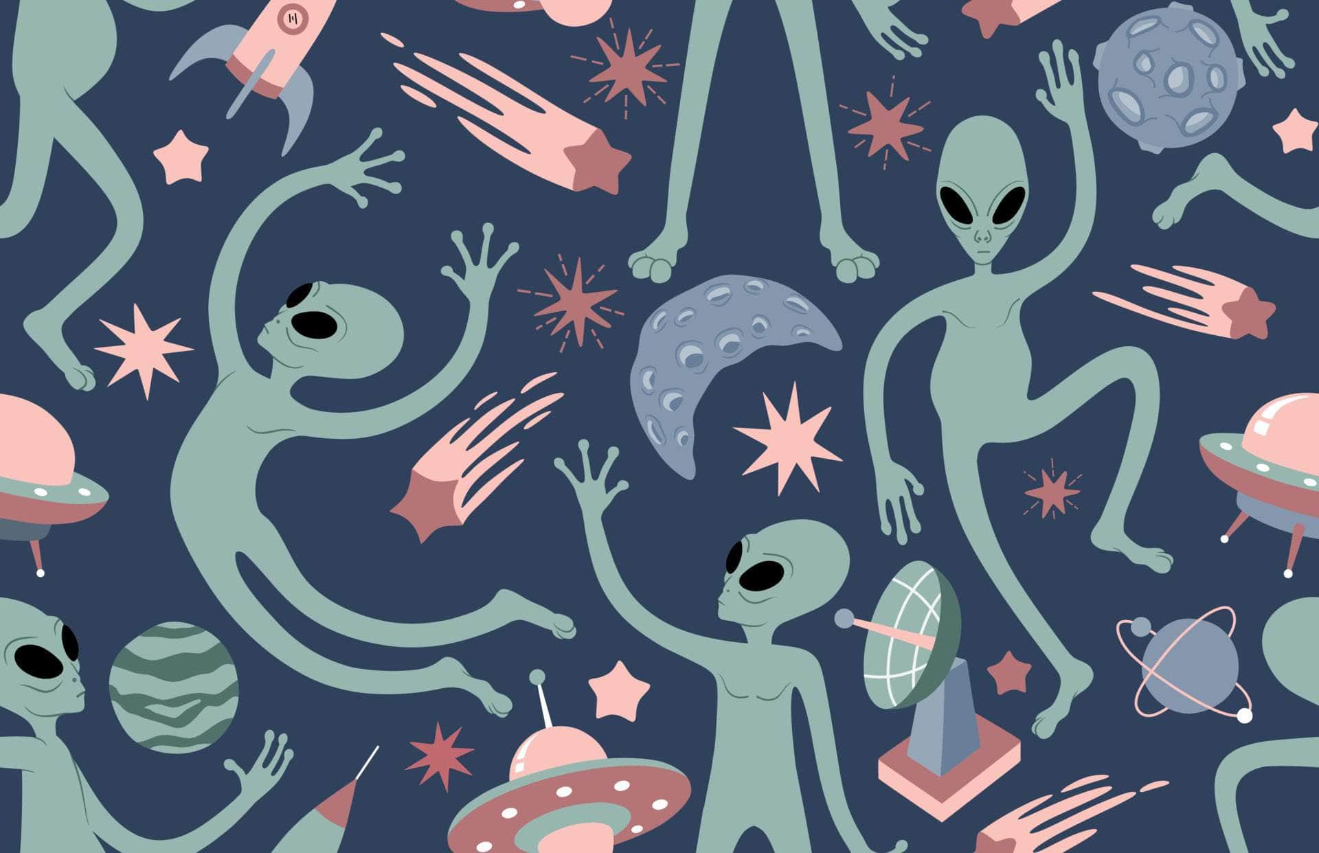 Alien Print Marine Vinyl - Flexa - Image 4