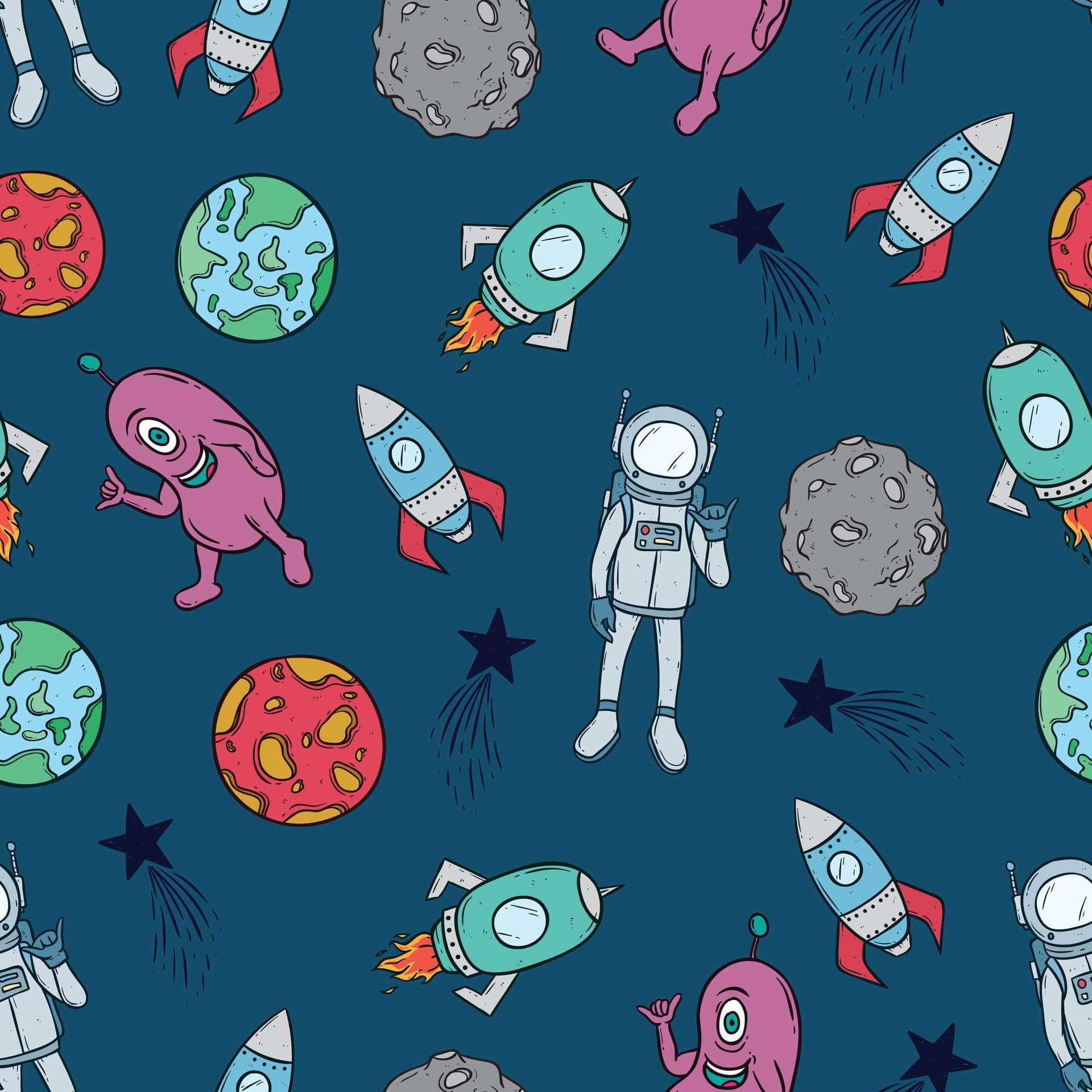 Alien Print Marine Vinyl - Flexa - Image 9