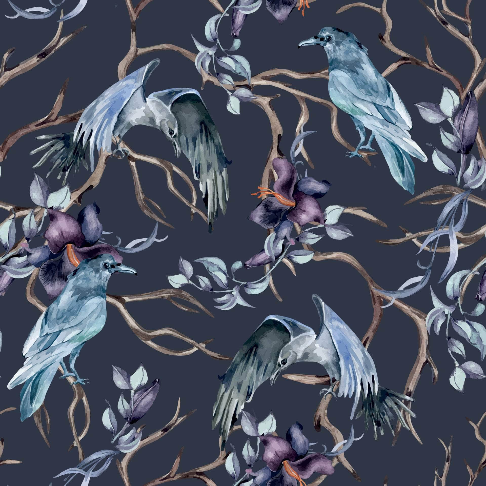Bird Print Marine Vinyl - Flexa - Image 18