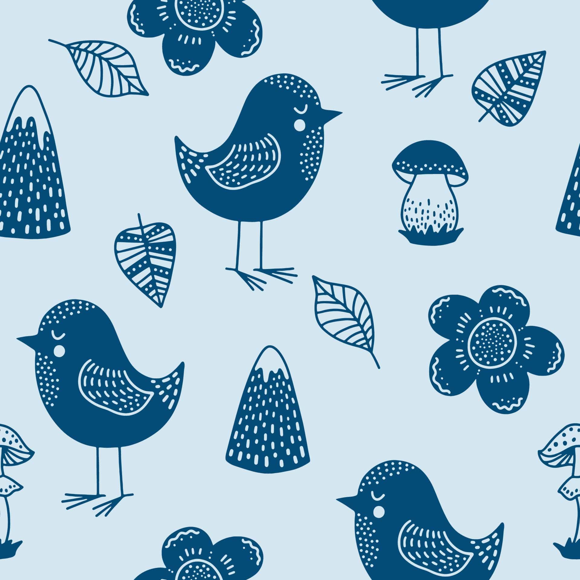 Bird Print Marine Vinyl - Flexa - Image 6