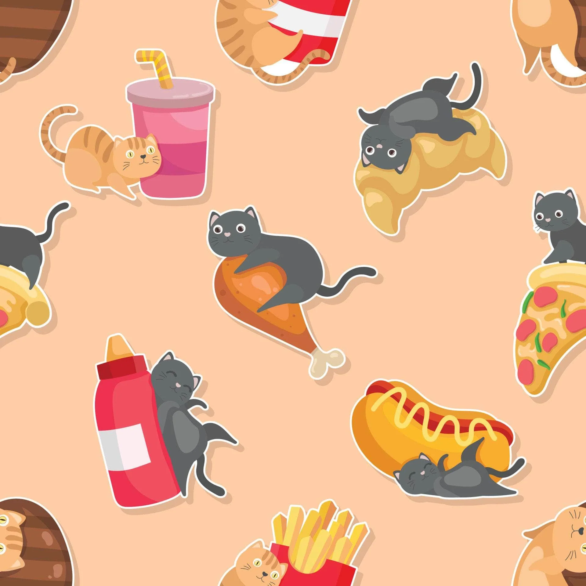 Cat Print Marine Vinyl - Flexa - Image 9